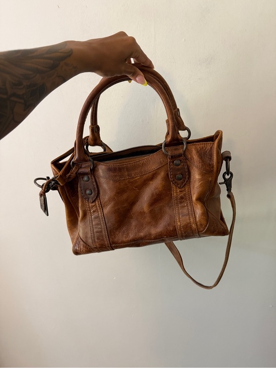Frye Handbags - FRYE MELISSA SATCHEL BROWN LEATHER SHOULDER TOTE CROSSBODY
